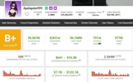 Apelapato999's monthly income (Image via Social Blade)